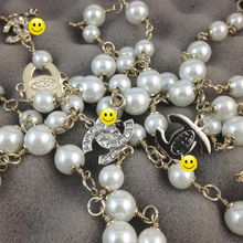 小香風雙C鑲雙鉆手工長珠鏈 引領美發飾品新風尚的批發優選